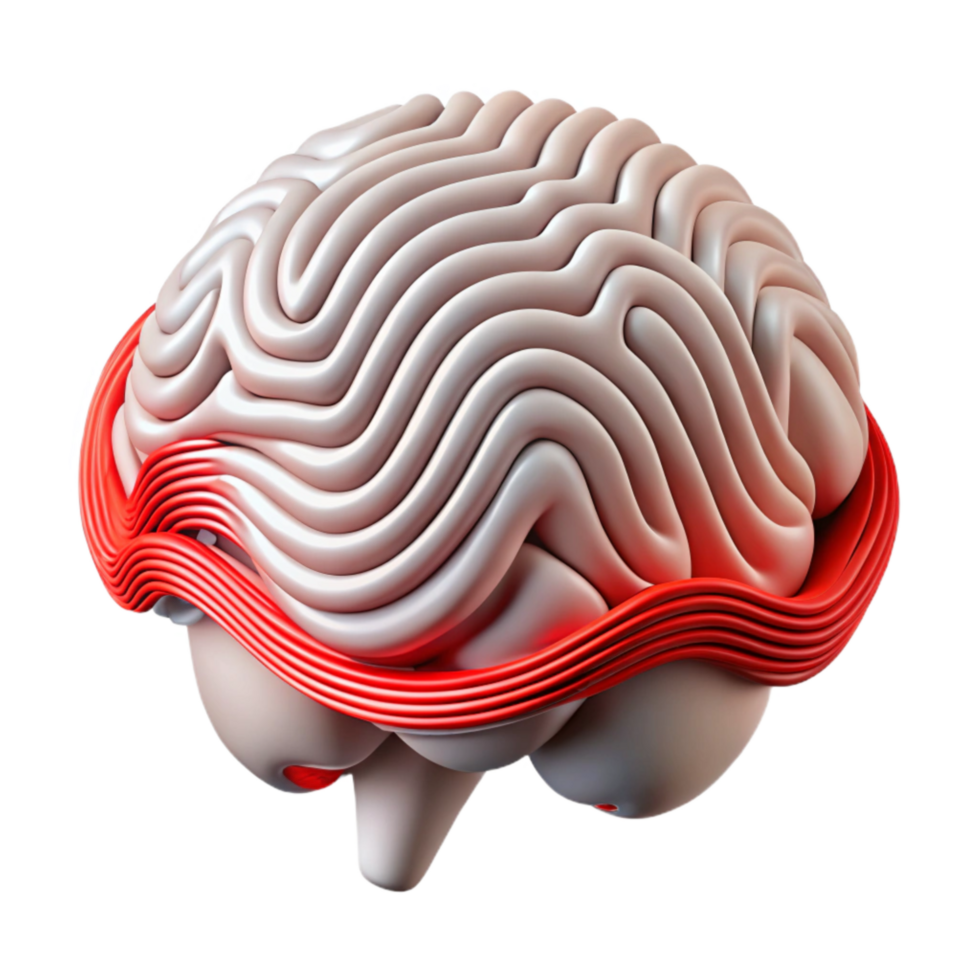 magnificent classic Brain Waves Abstract Design Red Lines Transparent Background original png