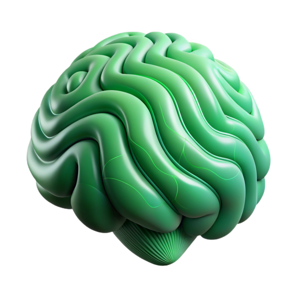 impressive modern Brain Waves Alpha Pattern Green Transparent Background exclusive png