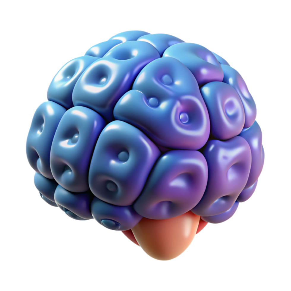 vibrant creative Brain with Binary Code Overlay Transparent exclusive png