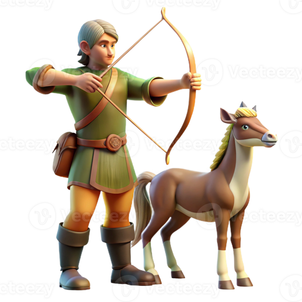 wonderful rustic Centaur Tutoring Young Elf detailed png