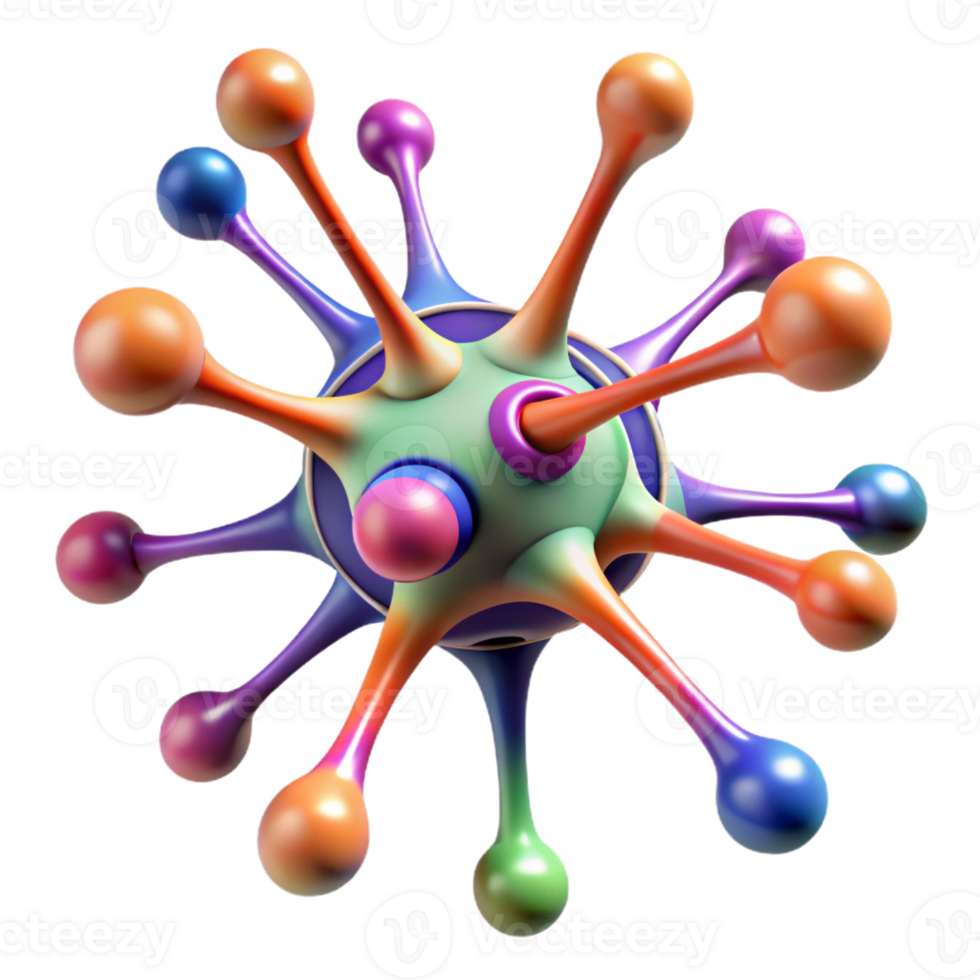 beautiful minimalist A Microscopic View of Neurons Rendered I detailed png