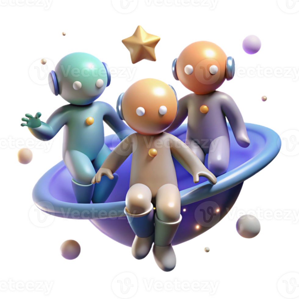 extraordinary artistic A Group of Celestial Beings Floating Among premium png
