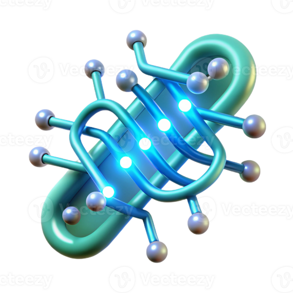 beautiful modern A Dna Strand Forming the Shape of a Techn 4K png