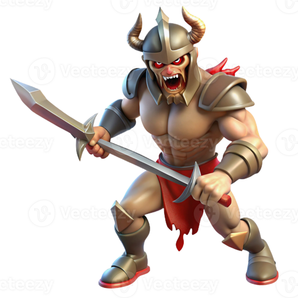 dramatic creative A Wrathful Ares Wielding a Bloody Sword original png