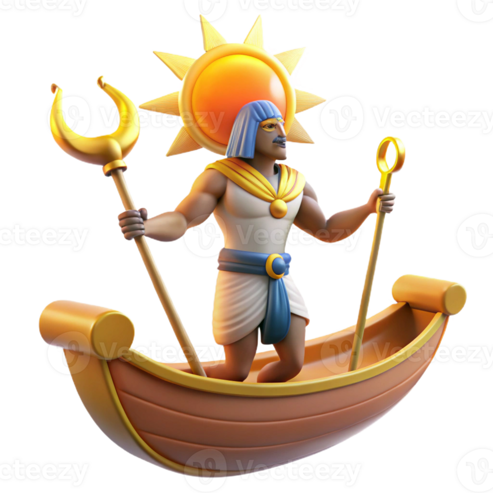 extraordinary modern A Powerful Ra the Sun God Sailing Across premium png