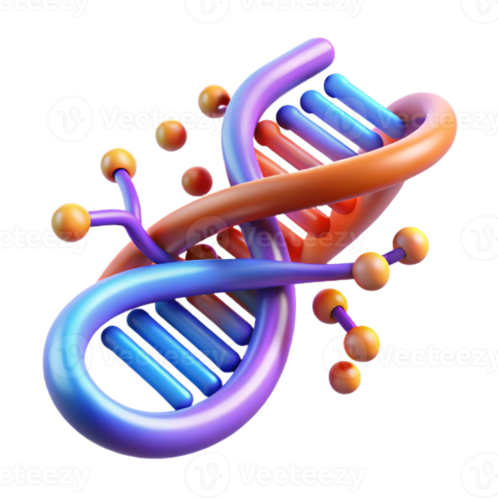 dramatic traditional A Stylized of a Dna Strand high quality png