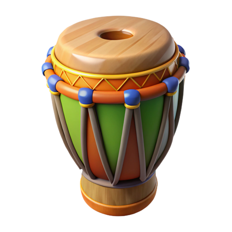 wonderful minimalist Brazilian Drum with Colorful Design Element original png