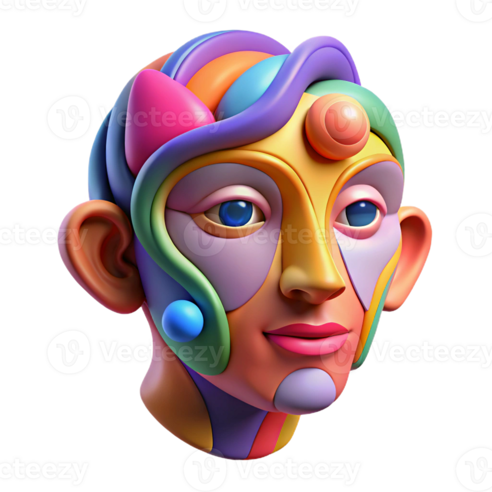 wonderful modern An Abstract Representation of a Human Fac premium png