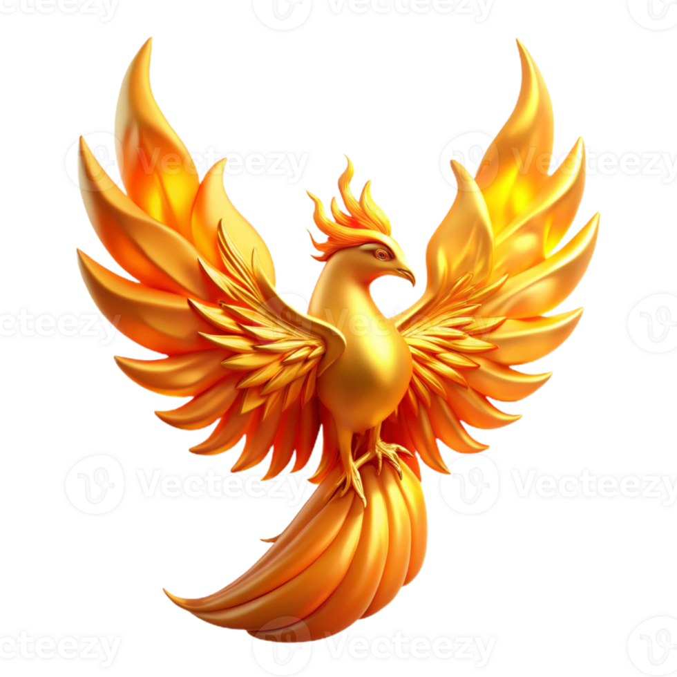 extraordinary creative A Majestic Phoenix Rising from Flames authentic png