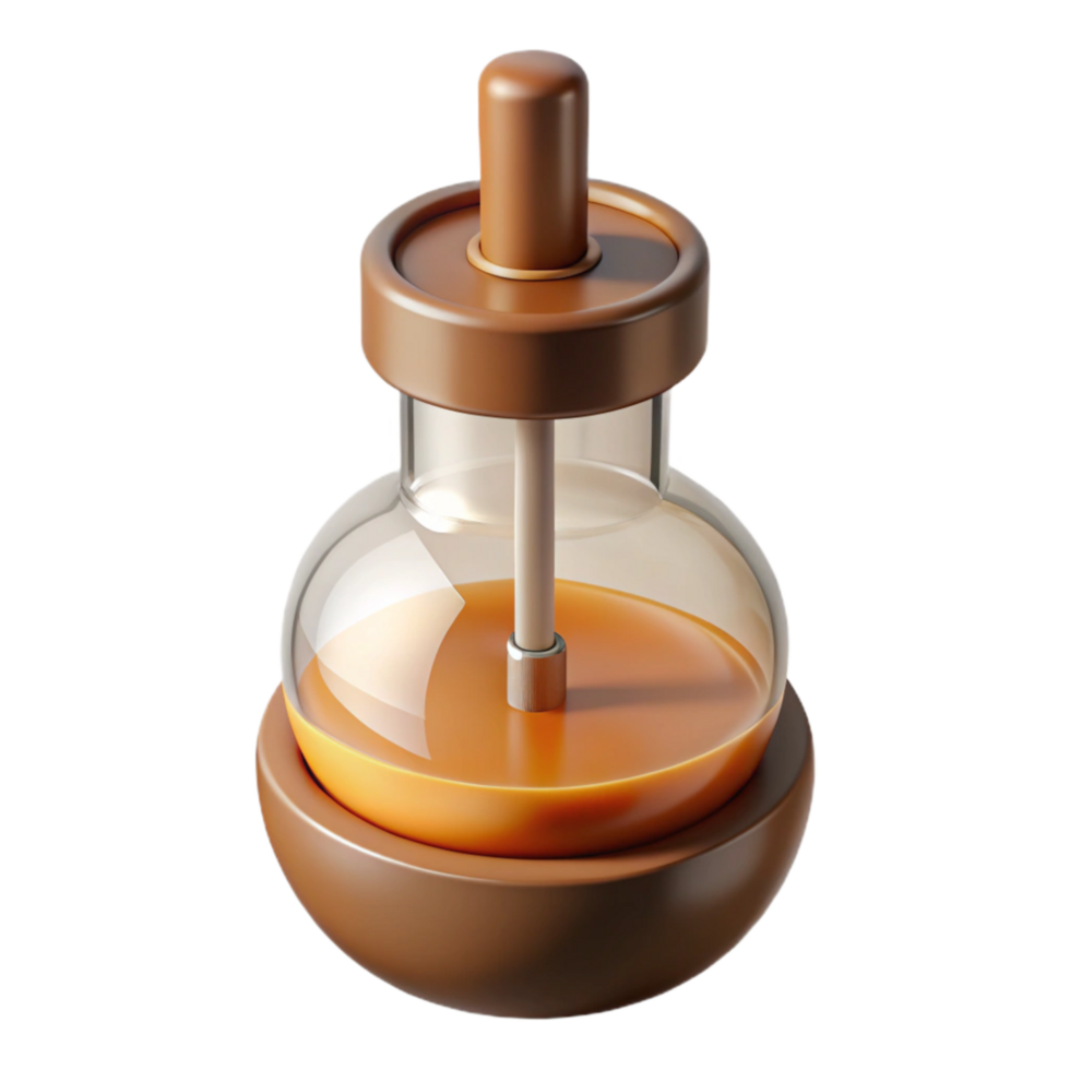 dramatic rustic Brewing Hydrometer in Sample Jar Cutout png