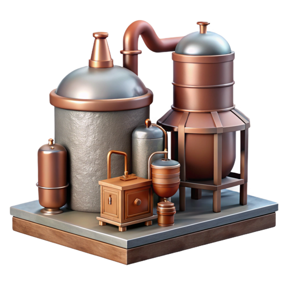beautiful contemporary Brewing Equipment Setup Cutout original png