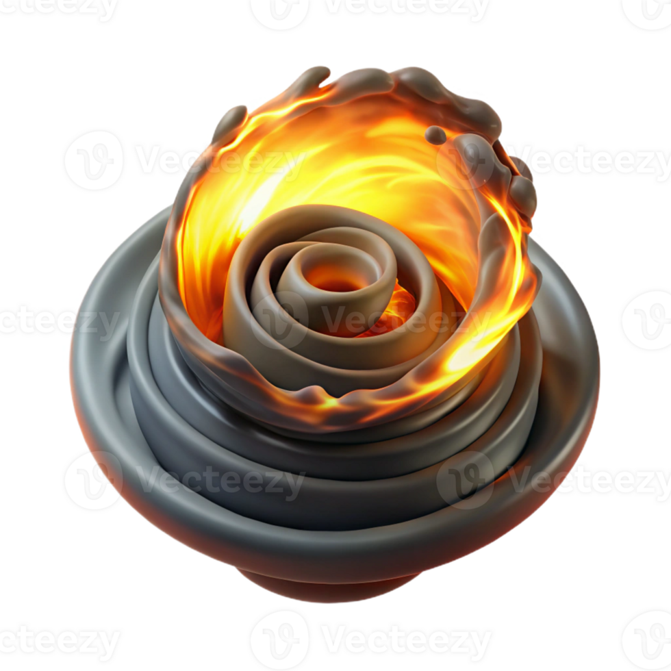 dramatic abstract A Swirling Vortex of Fire and Smoke Ill professional png