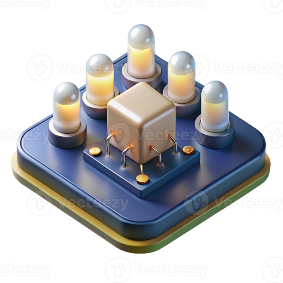 wonderful vintage A Microscopic View of Transistors on A detailed png