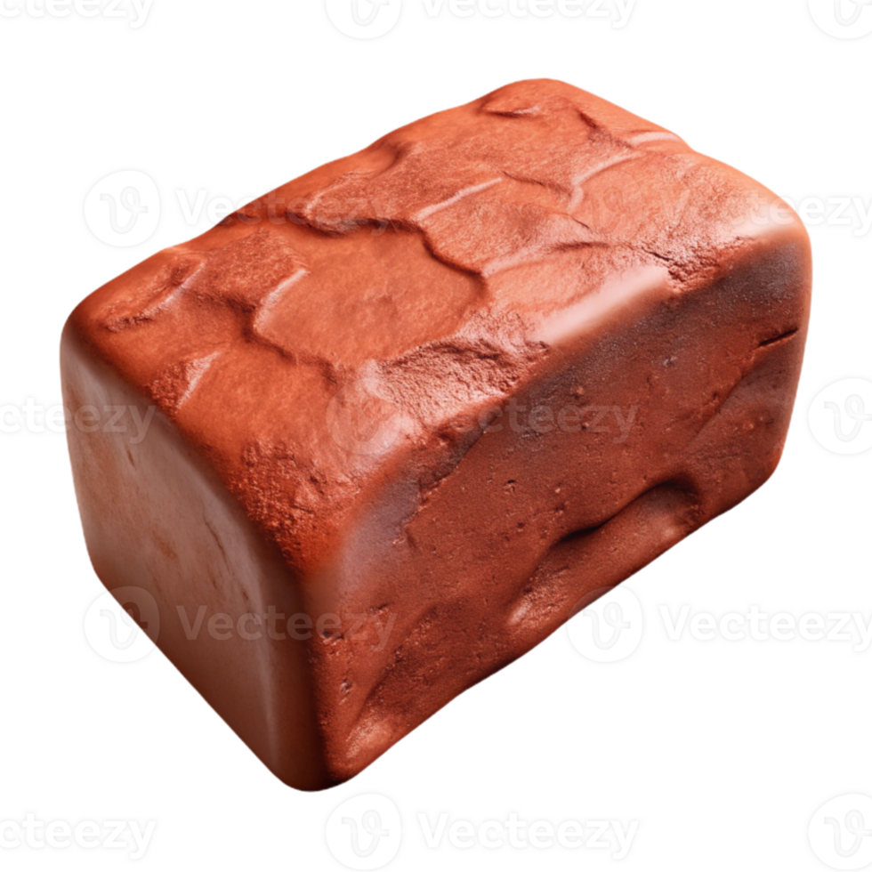 dramatic rustic Brick Red Clay Cutout on Transparent Background original png