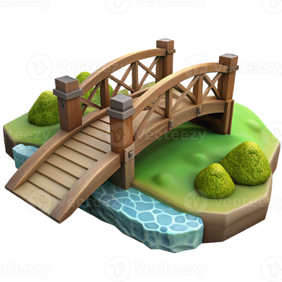 magnificent modern Bridge Over River Landscape View detailed png