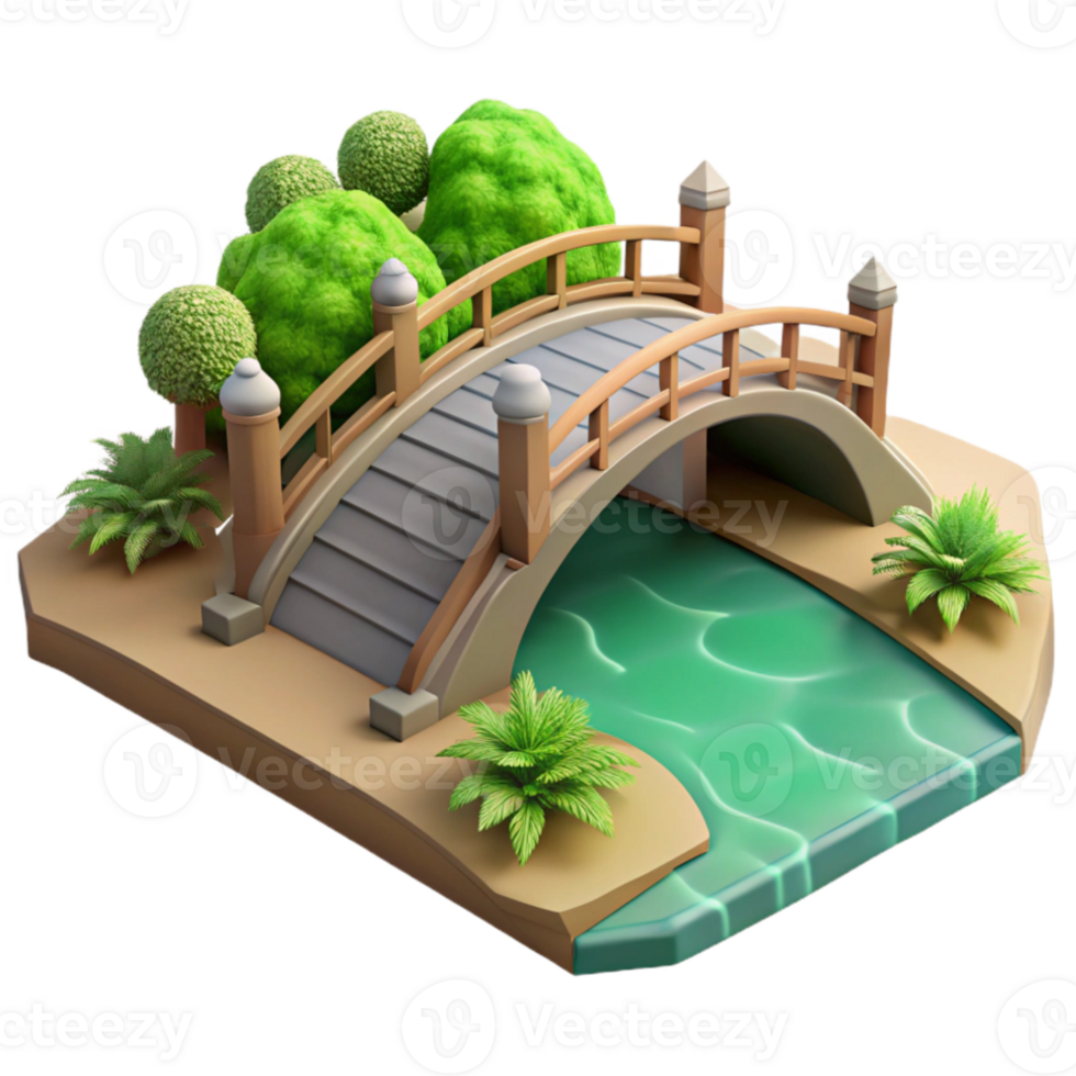 extraordinary modern Bridge Over River Landscape View original png