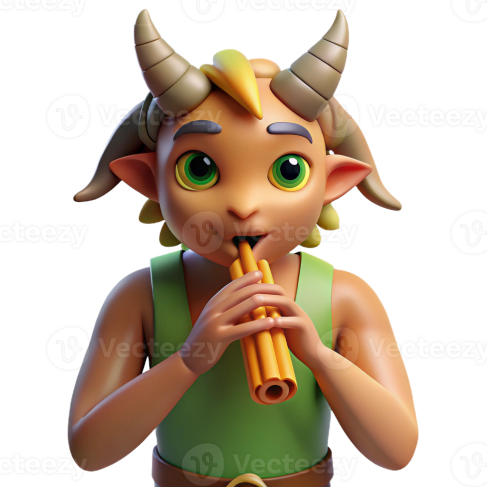 magnificent modern A Mischievous Satyr Playing a Pan Flute high quality png