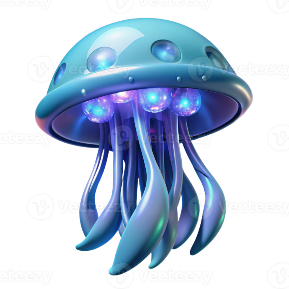 beautiful traditional A Giant Bioluminescent Jellyfish Floati high resolution png