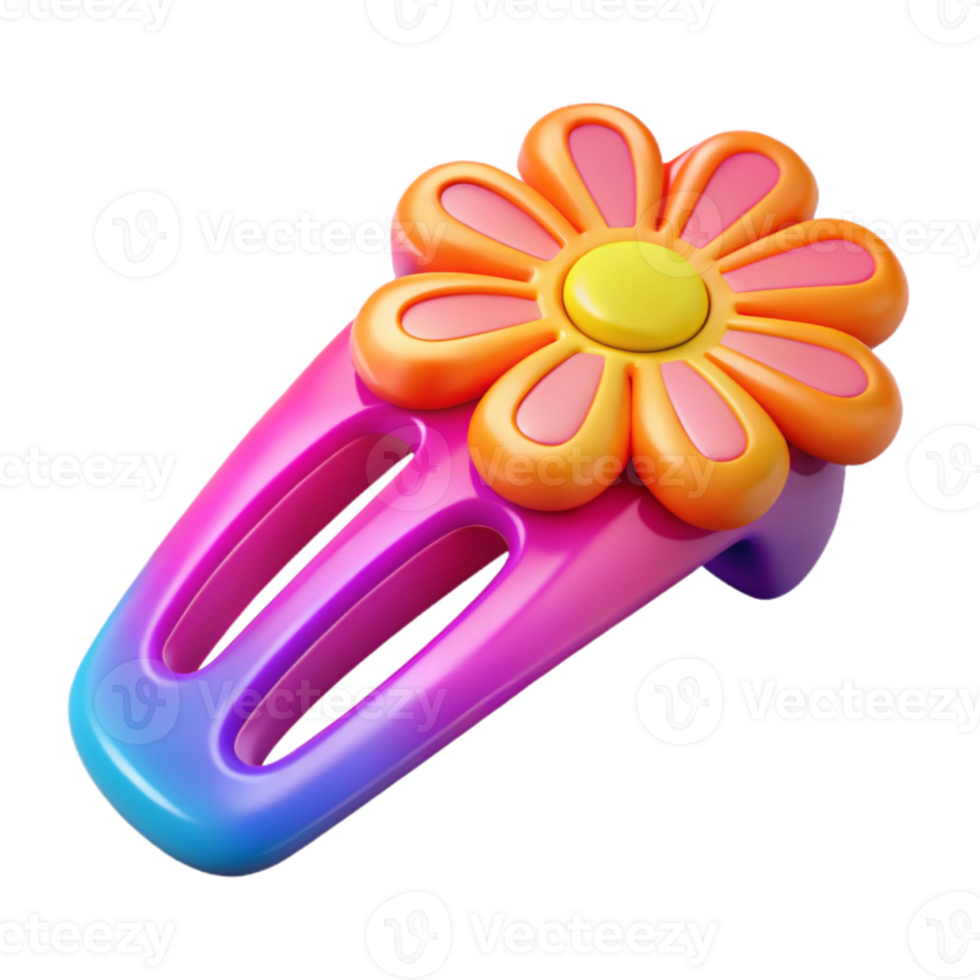 elegant rustic Brightly Colored Hair Clips Plastic Cutout Transparent Background original png