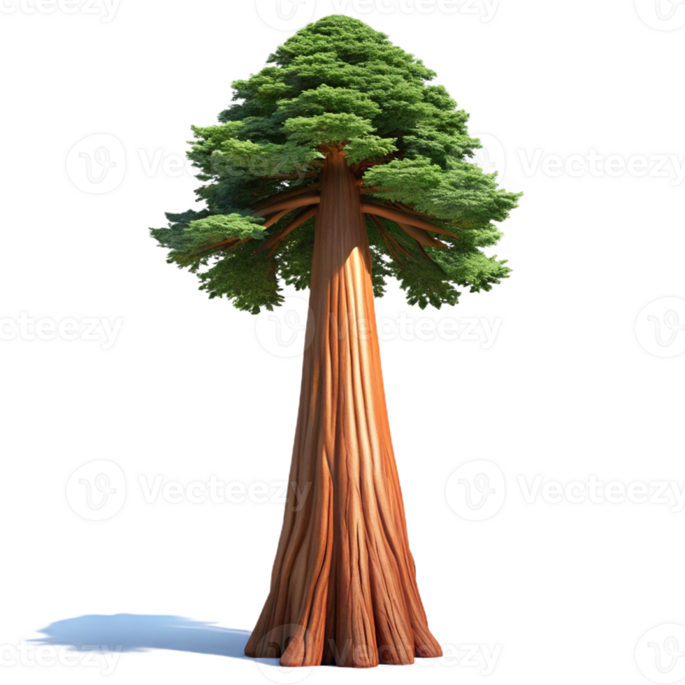 vibrant minimalist A Giant Sequoia Tree Reaching Towards The high quality png