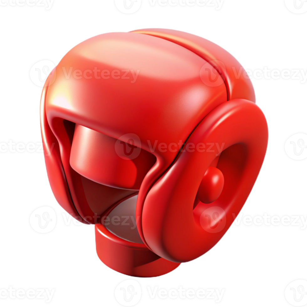 vibrant rustic Bright Red Boxing Headgear Cutout high quality png