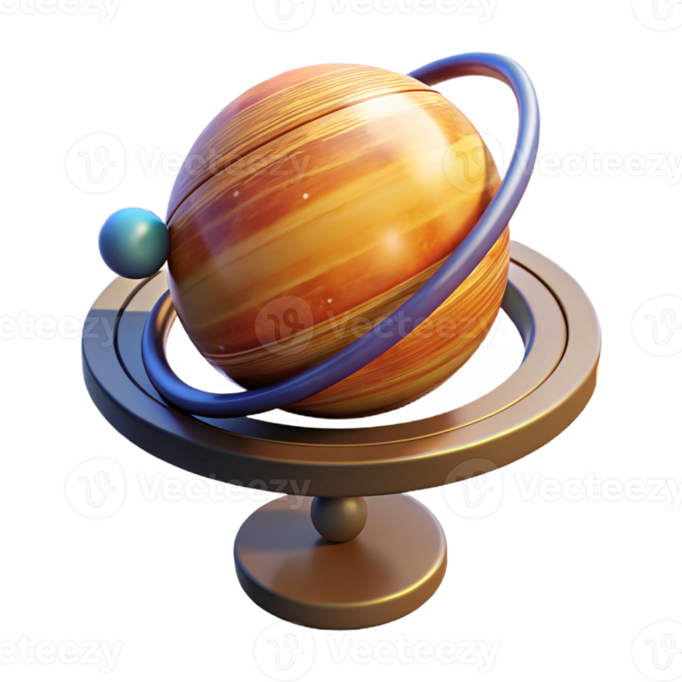 dramatic modern A Levitating Sphere Displaying a Rotating professional png