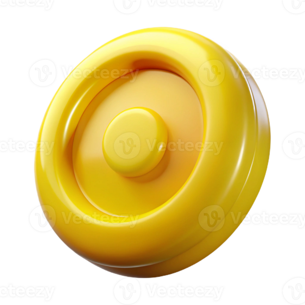 magnificent rustic Bright Yellow Button Back View Transparent Background authentic png