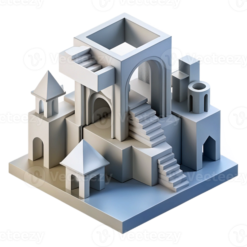 impressive rustic A Deconstructed Architectural Form Abstra authentic png