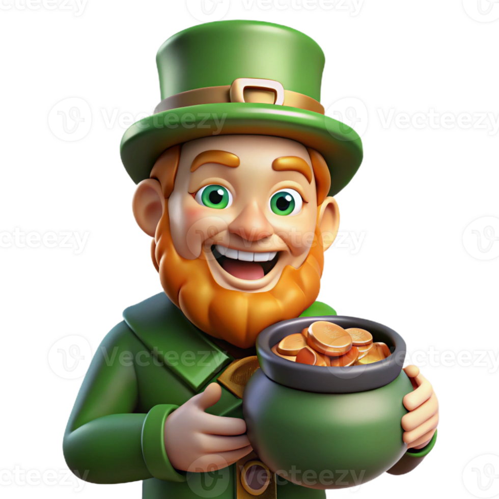 dramatic vintage Portrait of a Mischievous Leprechaun Wit authentic png