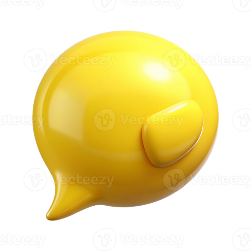 magnificent vintage Bright Yellow Speech Bubble Transparent Background premium png