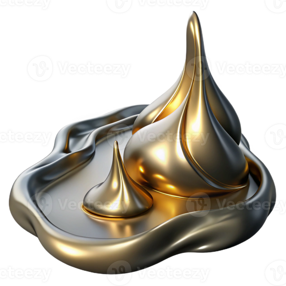 vibrant artistic A Flowing River of Liquid Metal Shimmeri professional png