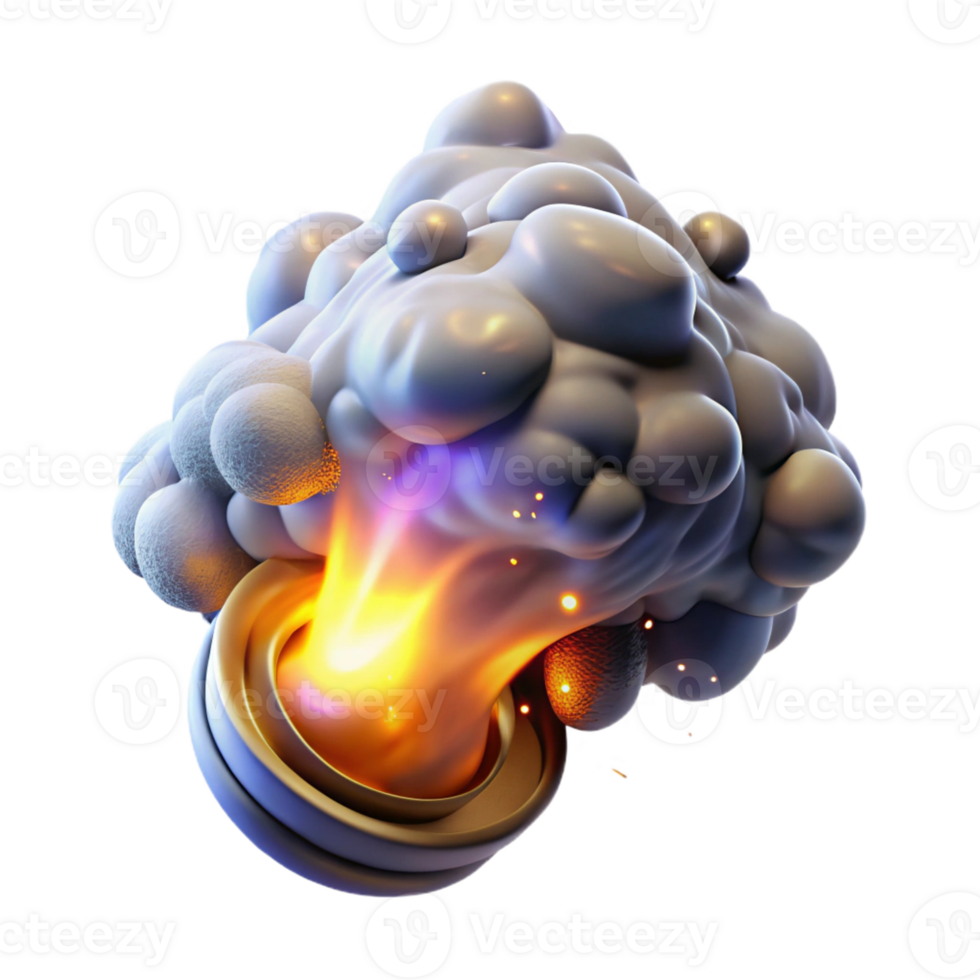 impressive artistic Fluid Dynamics Simulation of Swirling Smok high quality png