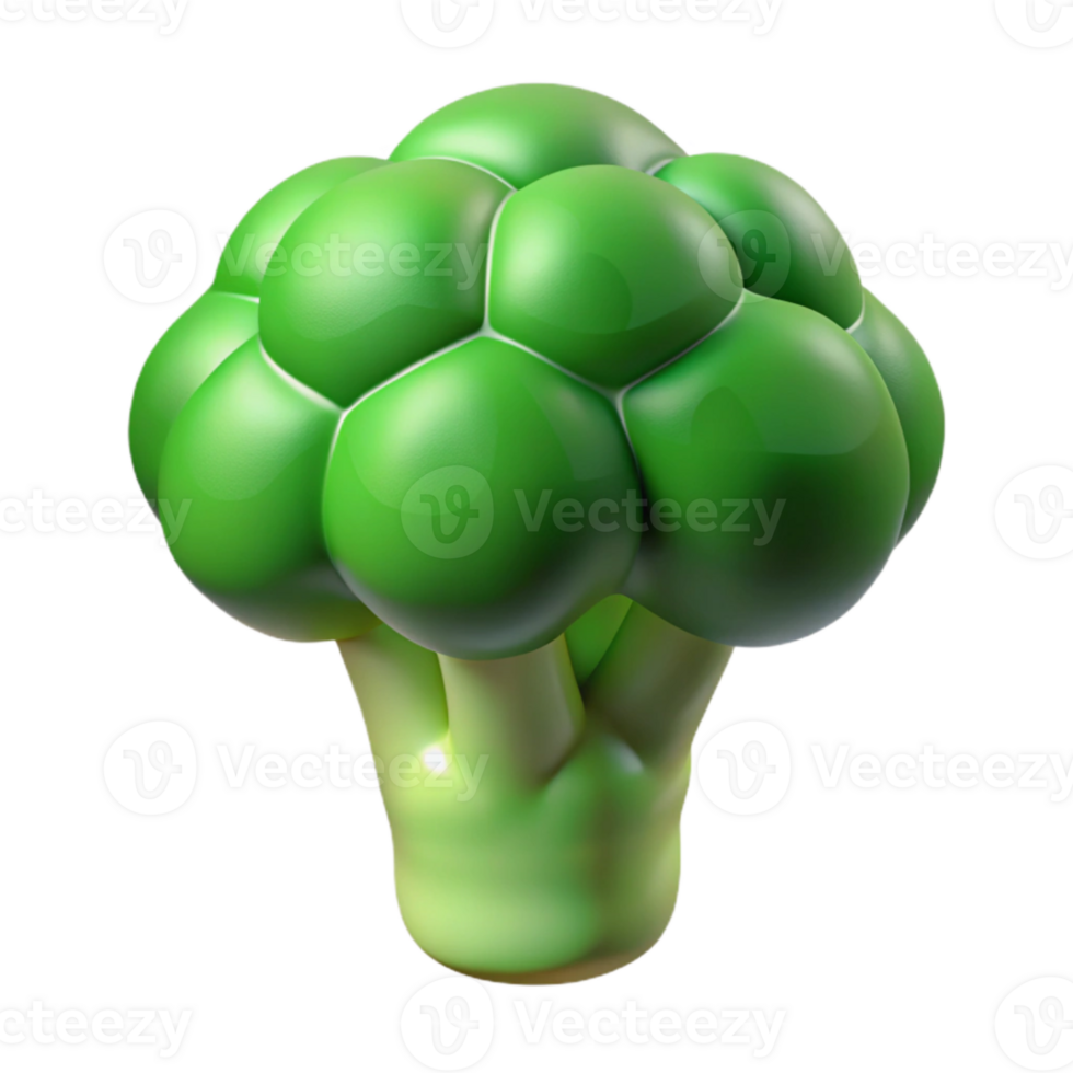 magnificent artistic Broccoli Floret Cutout with Green Color Transparent Background high quality png
