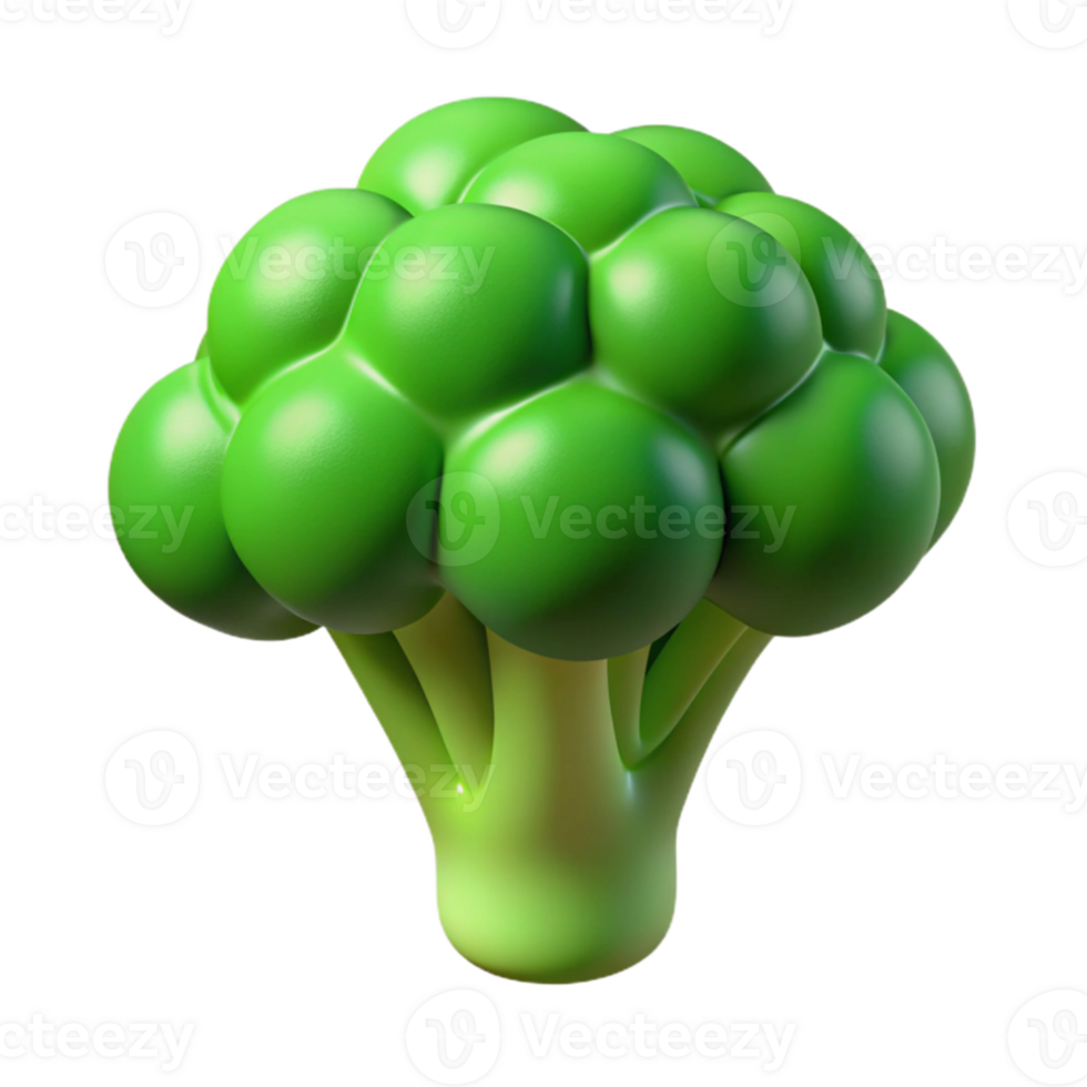 vibrant creative Broccoli Florets Cutout Bright Green high quality png