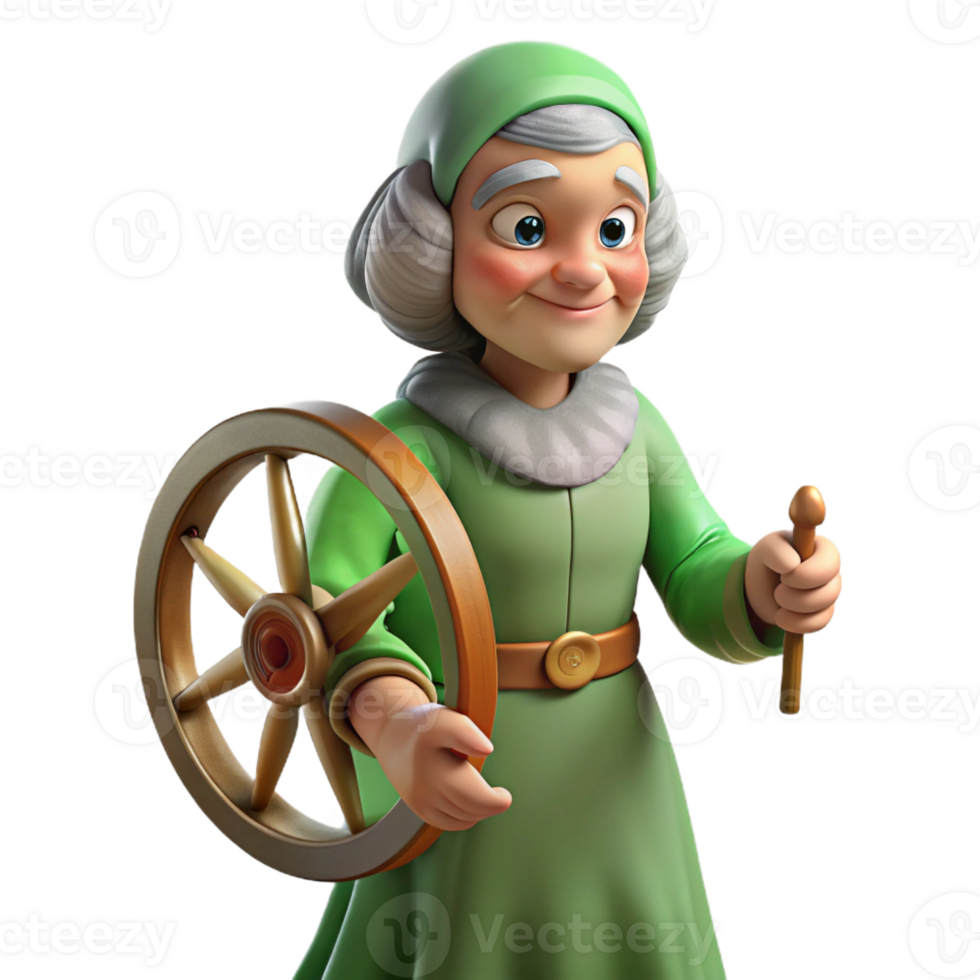 vibrant minimalist A Cunning Loki Disguised As an Old Woma original png