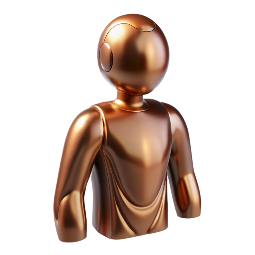 impressive traditional Bronze Abstract Figure Transparent Background original png