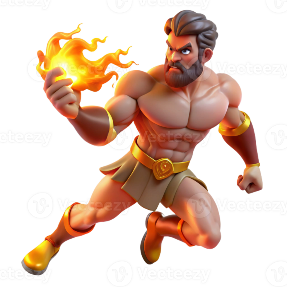 magnificent minimalist Cyclops Forging Zeus' Thunderbolt genuine png
