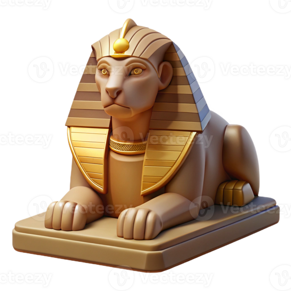 beautiful vintage A Majestic Sphinx Guarding a Hidden Tomb premium png