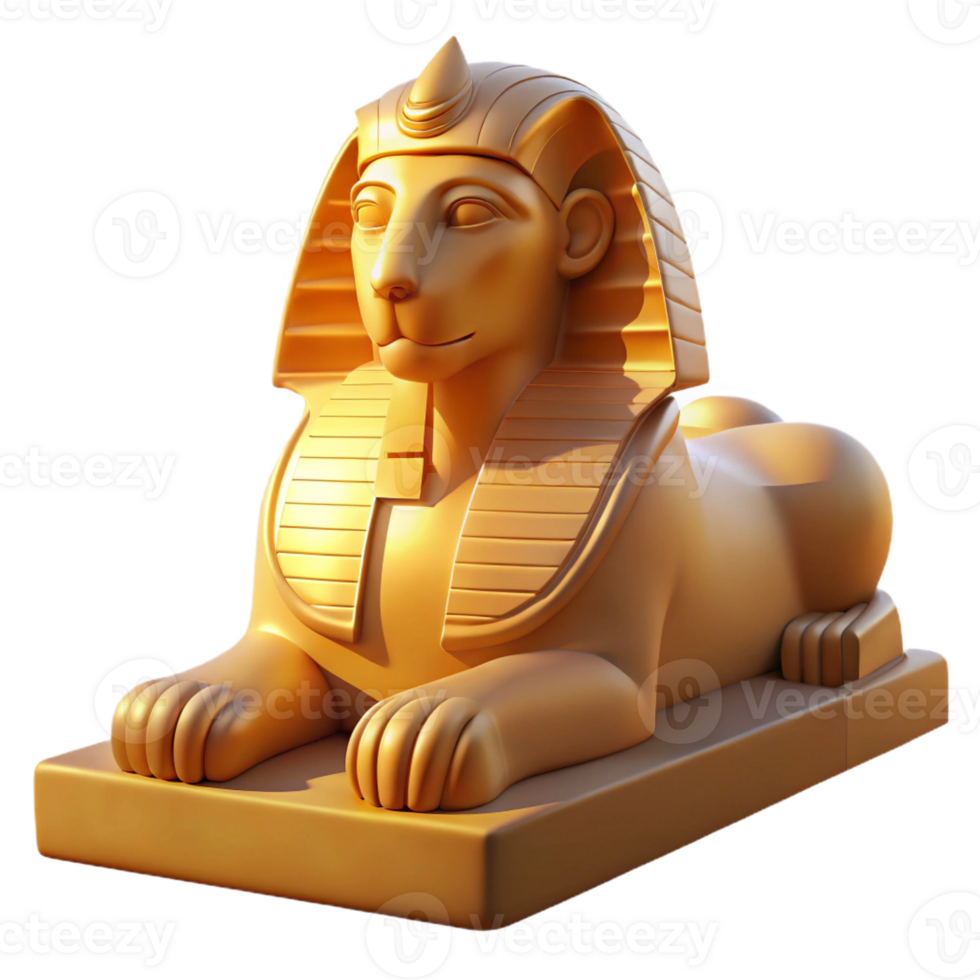 elegant artistic Serene Sphinx in the Desert premium png