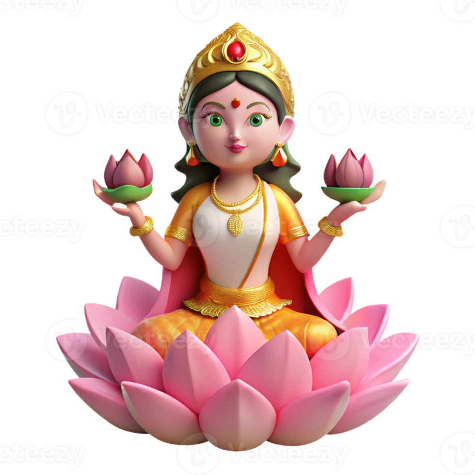 dramatic abstract A Serene Portrayal of the Hindu Goddess genuine png