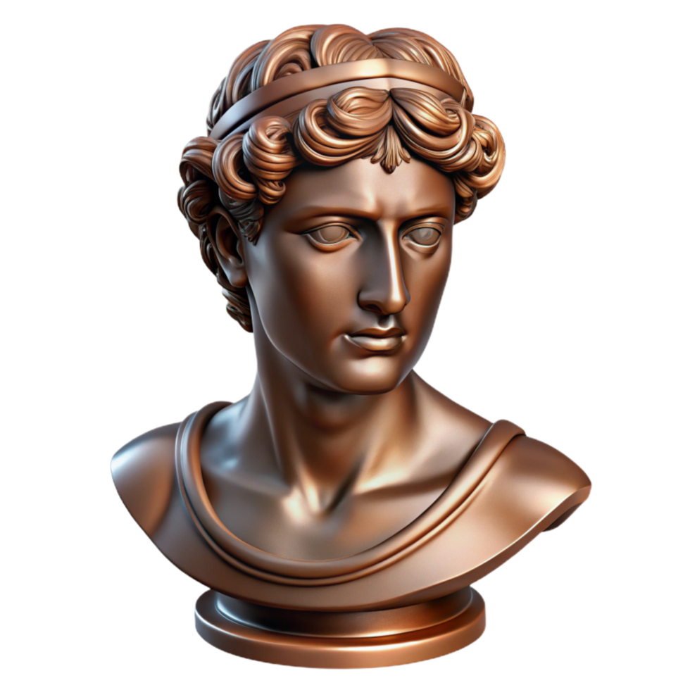impressive modern Bronze Bust Classical Style png
