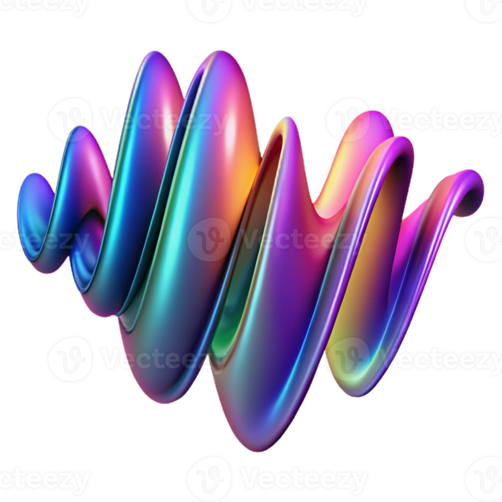 serene vintage Abstract Sound Wave Visualization premium png
