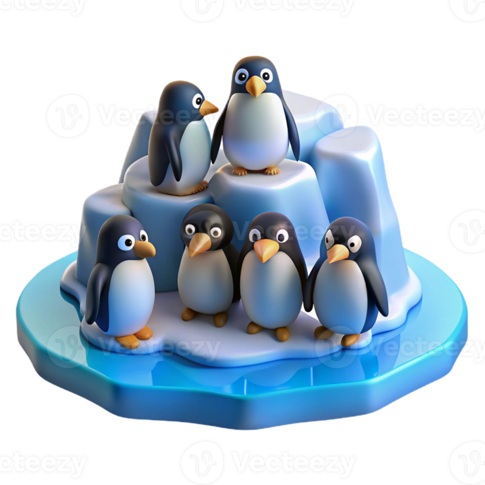 extraordinary rustic A Group of Penguins Huddled Together on An detailed png