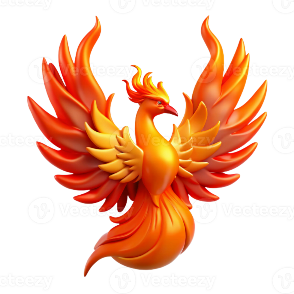stunning artistic A Majestic Phoenix Rising from Flames V exclusive png
