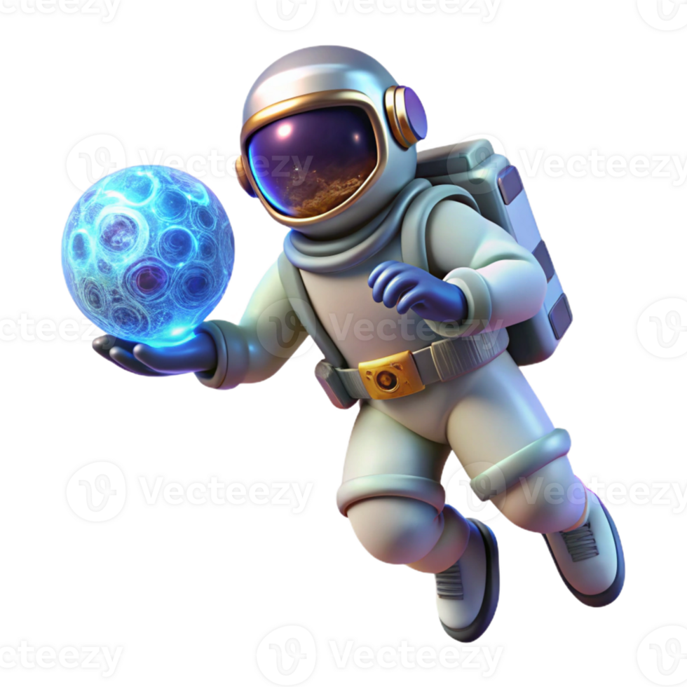 vibrant traditional Astronaut Adrift in Space authentic png