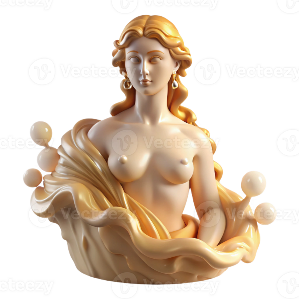 elegant traditional A Serene Aphrodite Rising from the Sea Fo high quality png