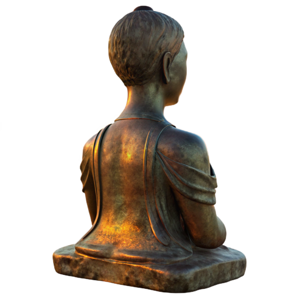 impressive contemporary Bronze Statue Silhouette at Sunset Cutout high resolution png