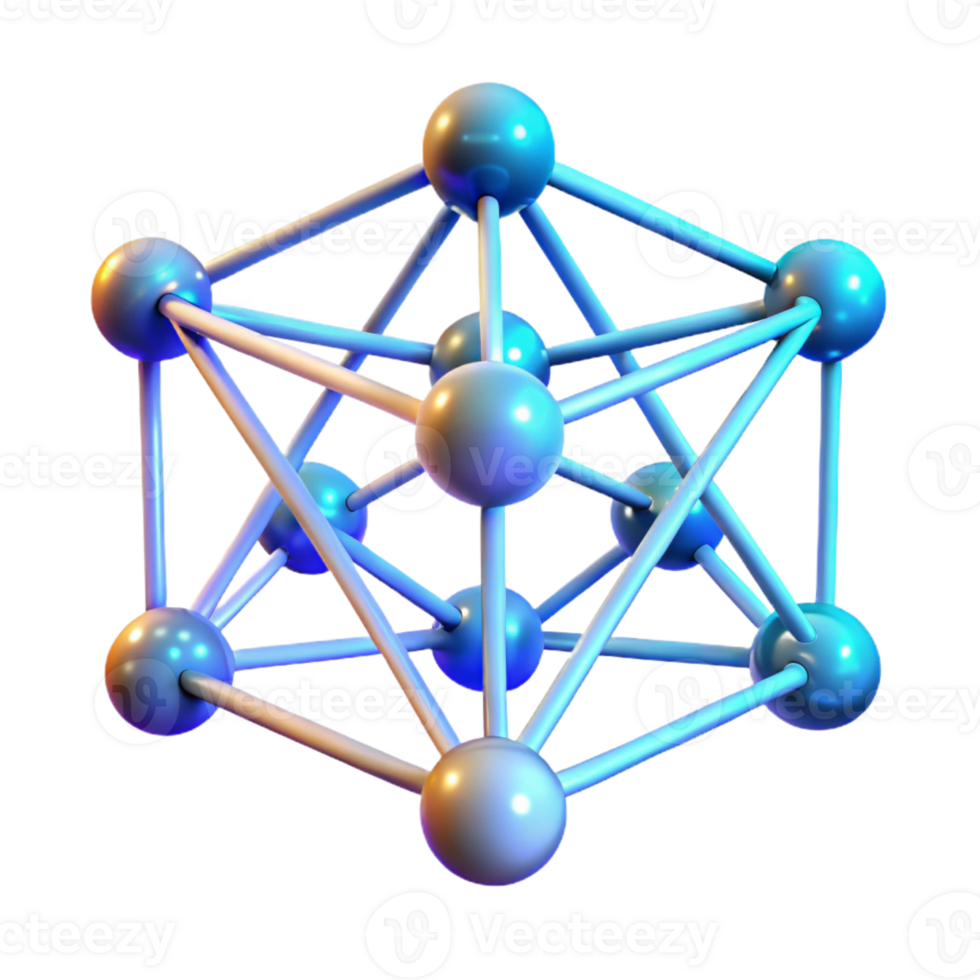 serene contemporary A Network of Interconnected Glowing Line authentic png