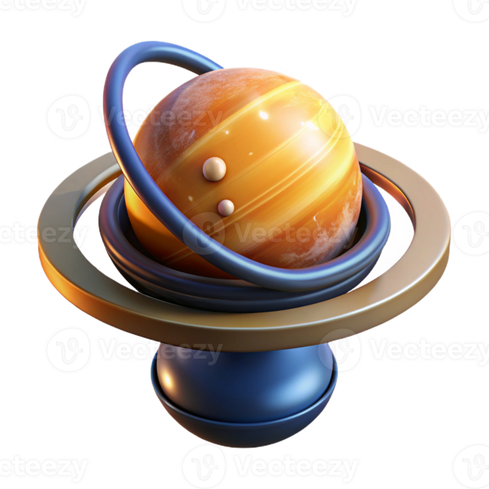 vibrant abstract A Levitating Sphere Displaying a Rotating professional png