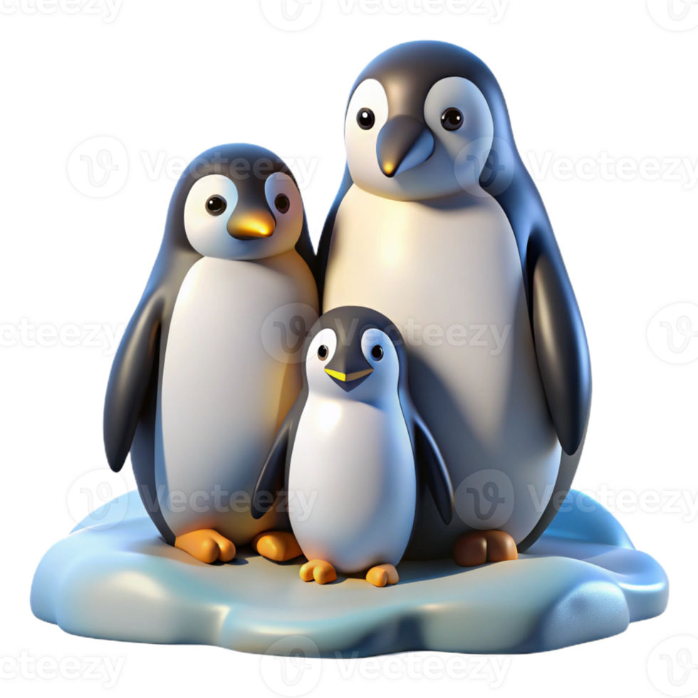extraordinary abstract A Family of Penguins Huddled Together On authentic png